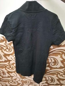 Tommy Hilfiger Black Zip Polo T-Shirt