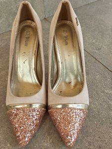 Elegant Glitter Toe High Heels