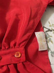 Chic Red Ruched Sleeveless Top