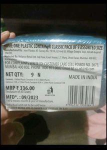 Home One Plastic Container Set