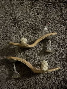 Strappy Pearl Embellished Heels