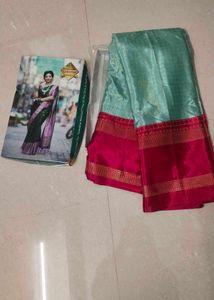 Beautiful Teal &amp; Magenta Saree