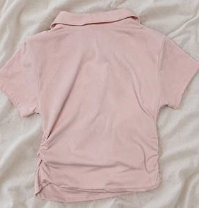 🎀 Newme Baby Pink Polo Top 🌸