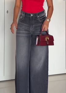 extra Wide Leg Wash grey Denim Jeans