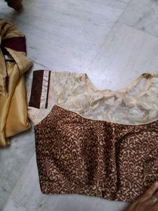 very beautiful  paded sareee with blouse