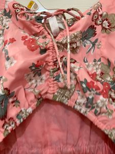 Chic Floral Print Puff Sleeve Dress