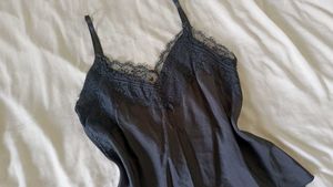 Black Lace Trim Camisole