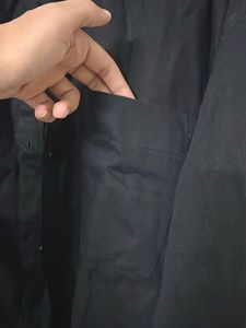 Oversized cotton Black Shirt