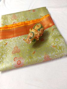 Bridal Silk Saree with pallaki border
