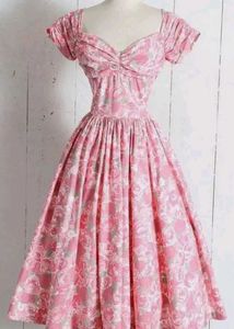 Vintage Pink Floral Dress