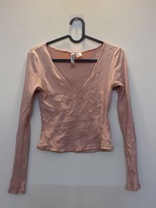 Cute Pink Wrap Top
