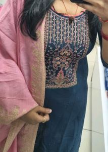 kurta set with dupatta chanderi cotton
