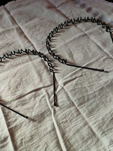 Set of 2 Black Metal Headbands combo