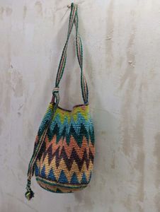 Colorful Crochet Sling Bag
