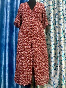 Bohemian Floral Print Midi Dress
