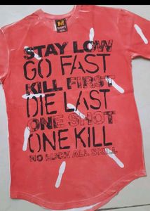 Men's Graphic Print Red T-Shirt