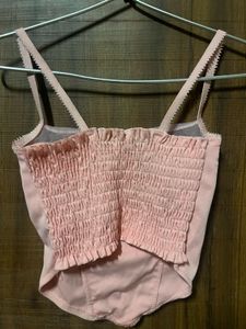 Pink Lace Corset Top
