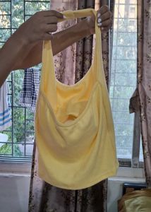 Butter Yellow Halter Neck Tank Top