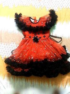 Sparkly Red & Black Party Dress