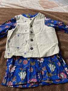 Embroidered Ethnic kirta with  Jacket