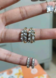 Savana Elegant Crystal Leaf Hoop Earrings