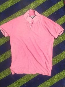 Pink Polo T-Shirt Size M