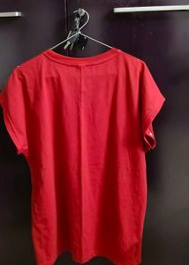 Red Heart Print T-Shirt