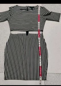 Striped Crop Top and Skirt Set