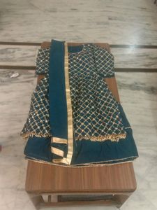 newly sharara suit with embroidery and stars work and also duptta work with lase
