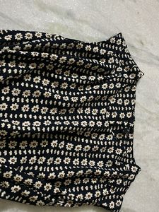 New Beautiful Black Floral Printed Dress
