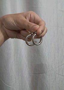 Silver Hoop Earrings combo of 2