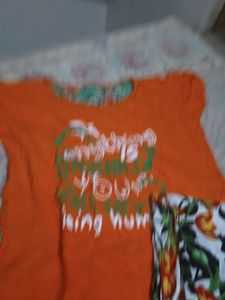 Orange Graphic night suits