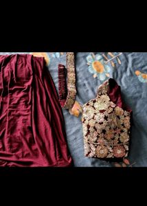 Stunning Purple Saree with Embellished Blouse