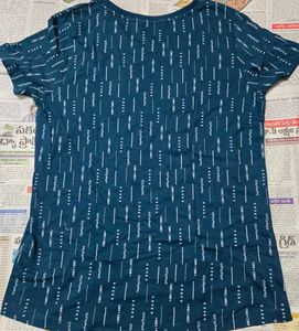 Teal Printed T-Shirt
