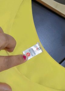 Yellow Embellished Kurta For 36 Bust