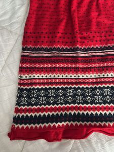 Red Patterned Slip Dress