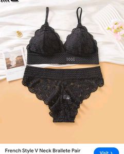 Very Sexy And Beautiful French Vneck Bra Penty