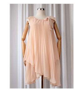 Elegant Peach Chiffon Party Dress