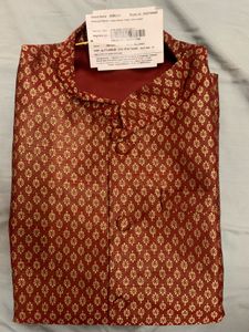 Inddus Men's Maroon Nehru Jacket - M