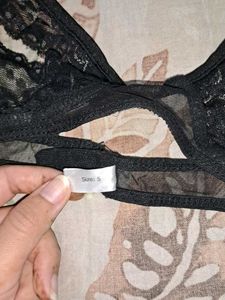 Sexy Black Lacy Honeymoon Bra &amp; Panty Lingerie Set