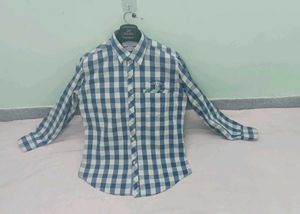 Blue Checkered Long Sleeve Shirt