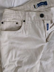 Men's Beige Straight fit jeans