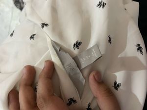 Chic White Floral Print Button-Up Shirt