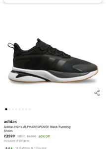 Adidas Men's Black Running Shoes