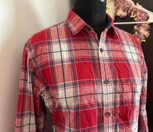 Classic Red Plaid Long Sleeve Shirt