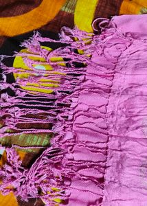 Elegant Pink stole with golden print dupatta ✨💓