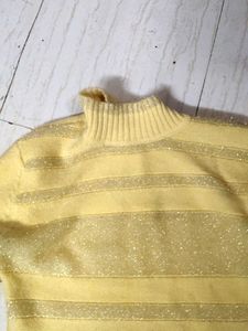 Striped Mock Neck Sweater