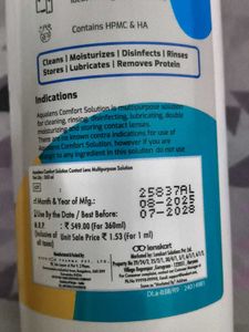 Aqualens Comfort Solution for Contact Lenses