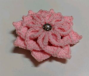 SAREE PIN Handmade Crochet Flower