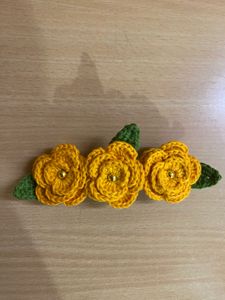 Handmade Crochet Flower Hair Clip
